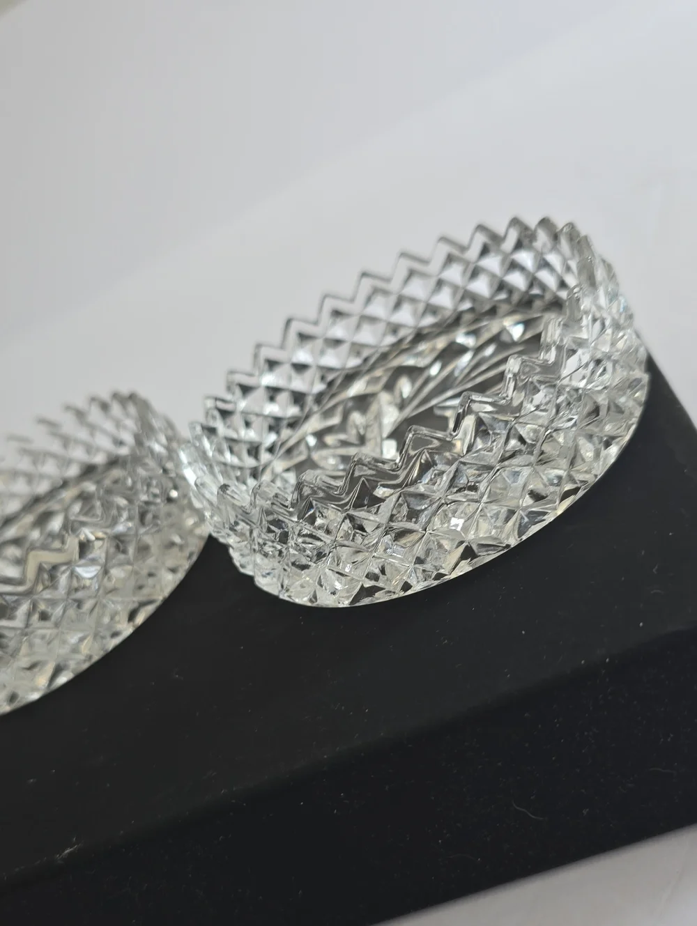 Vintage The European Collection Set Of 2 Crystal  Coasters Bowls Germany